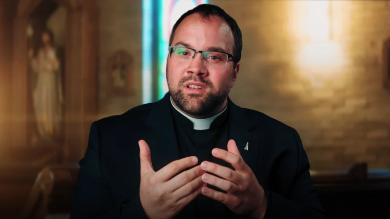 An image of while he was asking the question: PH Why Do Catholics Worship Mary?